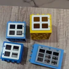 Lego Duplo Window Building Blocks - Blue & Yellow - Fun Additions To Your Childs