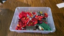 Legos Red Misc Bulk Tub
