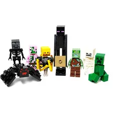 Lego Minecraft Nether Mob Character Play Back 8 Figures Creeper Ender Spider