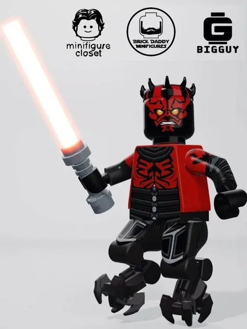 Lego Star Wars Rebels Darth Maul Custom Minifigure By Brickdaddy & Bigguy BDM