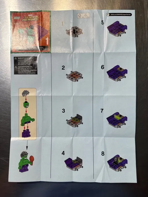 2016 LEGO 76066 Hulk Super Heroes Manual Booklet Used Condition