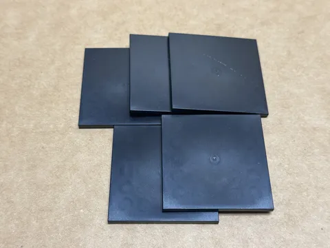 LEGO Parts - Black Tile 6 x 6 Bottom Tubes, Textured Surface - No 10202 - QTY 5