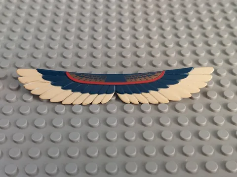 Lego 7307 - Dark Blue Feathered Wings Extended with Tan Feathers - Used