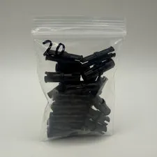 LEGO Part 2780 - Black technic pin w/ short friction ridges - 20pcs
