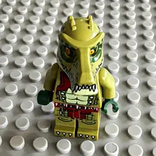 LEGO Legends of Chima Crocodile Warrior Minifigure - Green Helmet Plastic