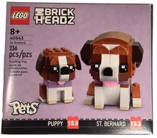LEGO Brickheadz- ST BERNARD 40543- Twin Pack Puppy & Dog- BNIB Factory Sealed🐾