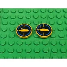 LEGO Tiles Round 2x2 Submarine- 2ct - 1995-1996