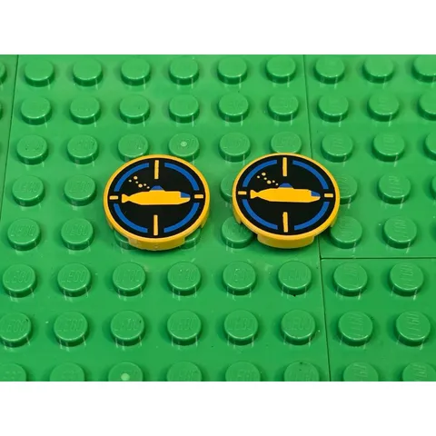 LEGO Tiles Round 2x2 Submarine- 2ct - 1995-1996