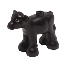 LEGO Baby Calf Cow Reddish Brown White Animal Figure Genuine