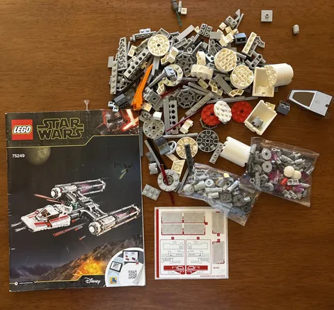 LEGO Star Wars Resistance Y-Wing Starfighter 75249 INCOMPLETE parts only, manual
