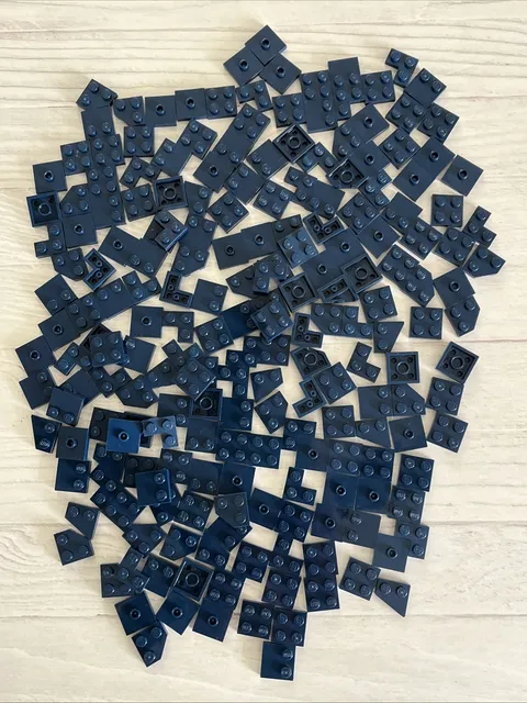 LEGO DARK BLUE LOT 200 PCS 2X2 PLATE CENTER STUD VARIETY EARTH NAVY