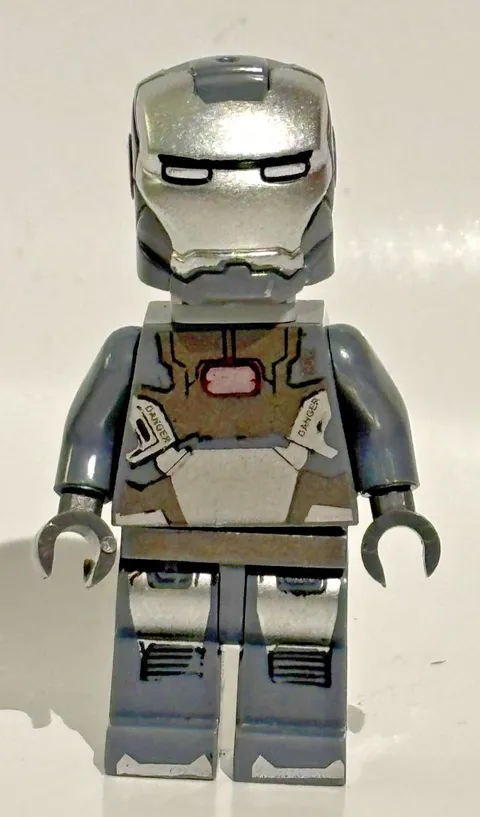 LEGO War Machine Dark Bluish Gray and Silver Armor Minifigure Iron Man sh0066