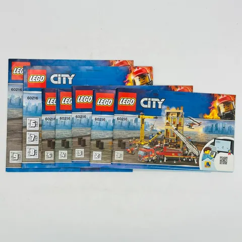 LEGO City Downtown Fire Brigade 60216 Replacement Instruction Manuals Only