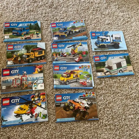 Used-Lego City Instruction Manuals Only Lot- Have Imperfections