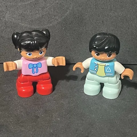 Lego Duplo Kid Children Child Boy & Girl 2" Action Figure Black Hair A6