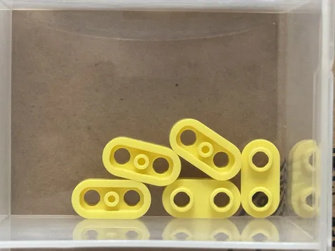 LEGO Parts - Bright Light Yellow Plate Round 1 x 2 Open Studs - No 35480 - QTY 5