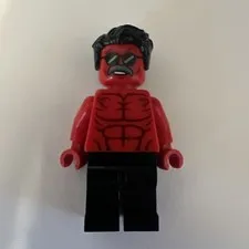 LEGO - Super Heroes: Avengers: Red Hulk - Minifigure / Mini Fig Excellent cond.