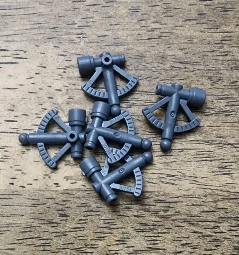 LEGO Dark Bluish Gray Minifigure, Utensil Sextant / Quadrant. QTY 5. Part 30154