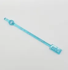 Lego Prototype Trans Blue 12L Bar with 1x2 Plate End Stud 1x1 Error Test Piece