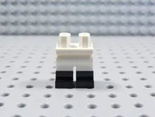 LEGO White Legs Pants w/ Black Boot Minifig BG