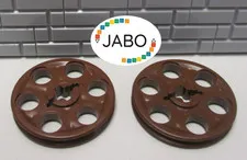 (E15/4/4) LEGO Technic 2 x 4185 Pulley / Deflection Pulley Brown