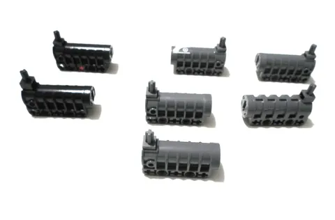 Lego Projectile Launcher Cannon FLAT BOTTOM 57029 7 PIECES (2 BLACK 5 DARK GRAY)