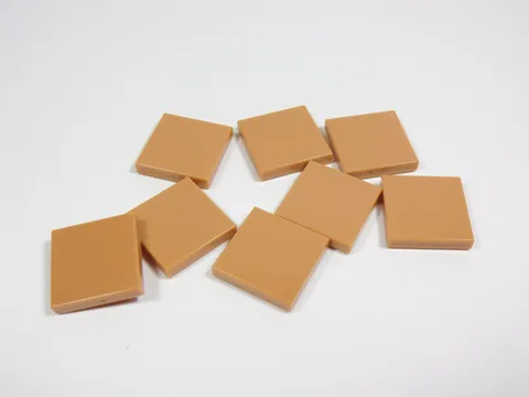 LEGO 8 Medium Nougat 2x2 Smooth Tiles Plates O1