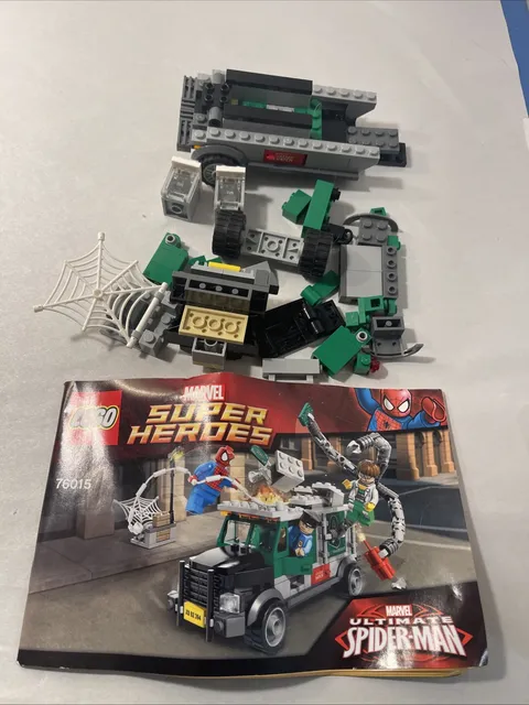 LEGO Marvel: Doc Ock Truck Heist 76015 w/ Instructions No Mini-Figs As-Is Parts