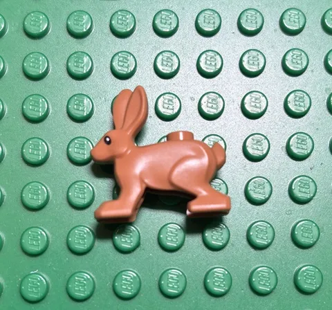 LEGO 67900pb01 Hare Rabbit Bunny Standing Black Eyes with White Pupils Pattern