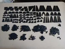LEGO BULK LOT 350 BLACK WEDGE WING PLATES 12X6 6X3 4X2 3X2 4X4 2X2 8X3 3X3 12X3