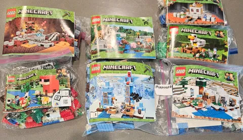Lego Minecraft 7 sets 21131 21123 21142 21145 21153 21140 21130