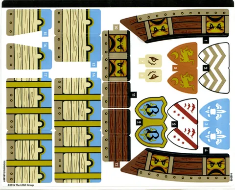 New! Genuine LEGO Harry Potter "Triwizard Tournament" STICKER SHEET / SAILS ONLY