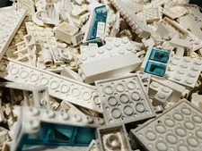 LEGO White Bulk Lot Bricks Plates Pieces Parts Plastic sold per pound
