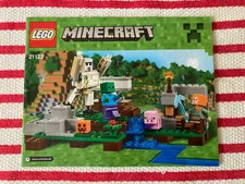Lego Minecraft 21123 The Iron Golem Set Instruction Booklet ONLY