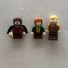 LEGO Lord of the Rings Minifigures Lot of 3 Frodo Sam Legolas Cape