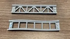 LEGO Roller Coaster Track Straight and Small Ramp Light Bluish Gray, 2 Piece Set