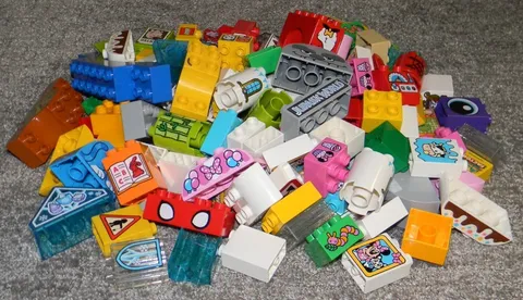 LEGO DUPLO - Decorated Brick Lot - 130 Decorated Bricks - PLEASE READ
