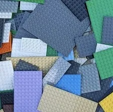 LEGO 300pcs 3x3 4x4 4x6 4x8 6x6 8x16 16x16 Baseplates Bulk Lot Plate Base Clean