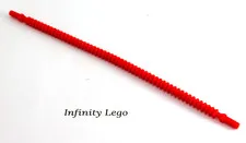 2 LEGO Red Flexible Ribbed Hose 19 Studs Long 15.2cm (14925 57539) - 2 Pieces