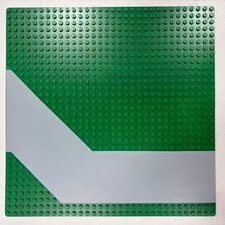 Lego Baseplate Road 32 x 32 with Light Gray Driveway Angled Pattern (4478p01)