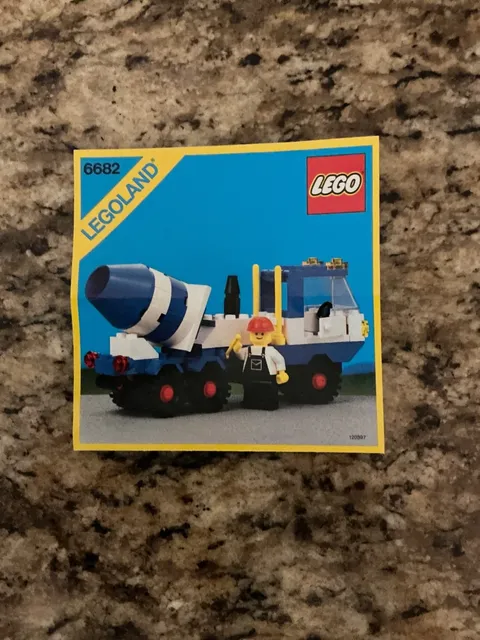 Vintage Lego Legoland #6682 Cement Mixer (1985) Instructions Only