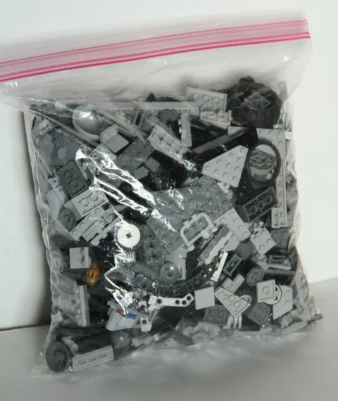 2+ lbs Lego Lot Gray Black Building Blocks + Tires + Creator + Technic Pieces