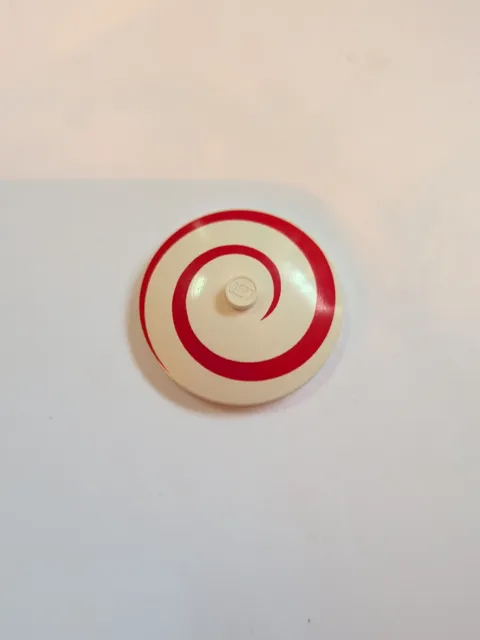 LEGO White 4x4 Red Spiral Umbrella Radar Dish