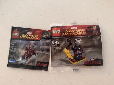 LEGO Iron Man Minifigures LOT, Iron Patriot, Silver Centurion, 30168, 5002946