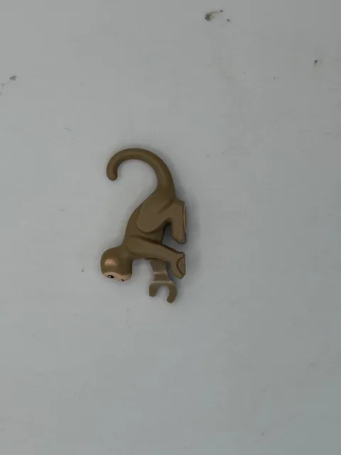 LEGO NEW Dark Tan Monkey Figure Part 77864pb01 - Genuine LEGO Piece