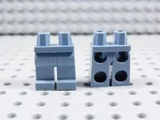 LEGO Lot of 2 Sand Blue Plain Blank Legs Pants Minifig BJ