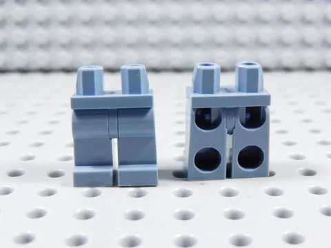 LEGO Lot of 2 Sand Blue Plain Blank Legs Pants Minifig BJ