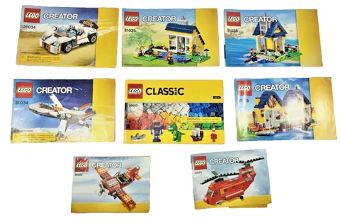LEGO Creator and Classic Instructions Booklets Manuals Directions Lot of 8