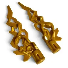 LEGO 11302 21873 Pearl Gold Flame Lightning Bolt Hero Factory Bionicle Lot 2