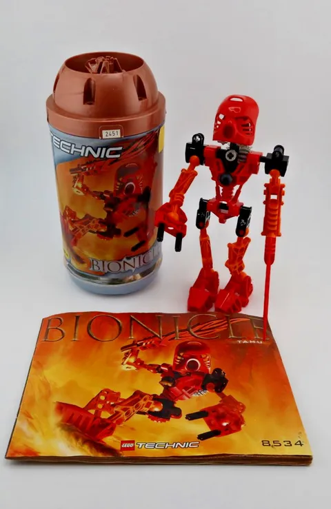 LEGO Bionicle 8534 Tahu 100% Complete with Canister and Instructions Rare!
